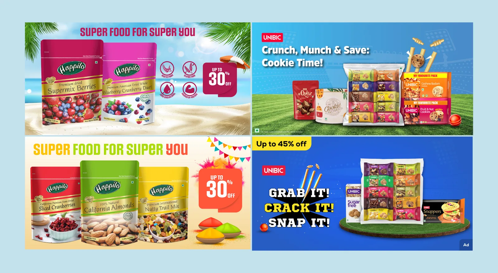 Happilo — Web Banner Set