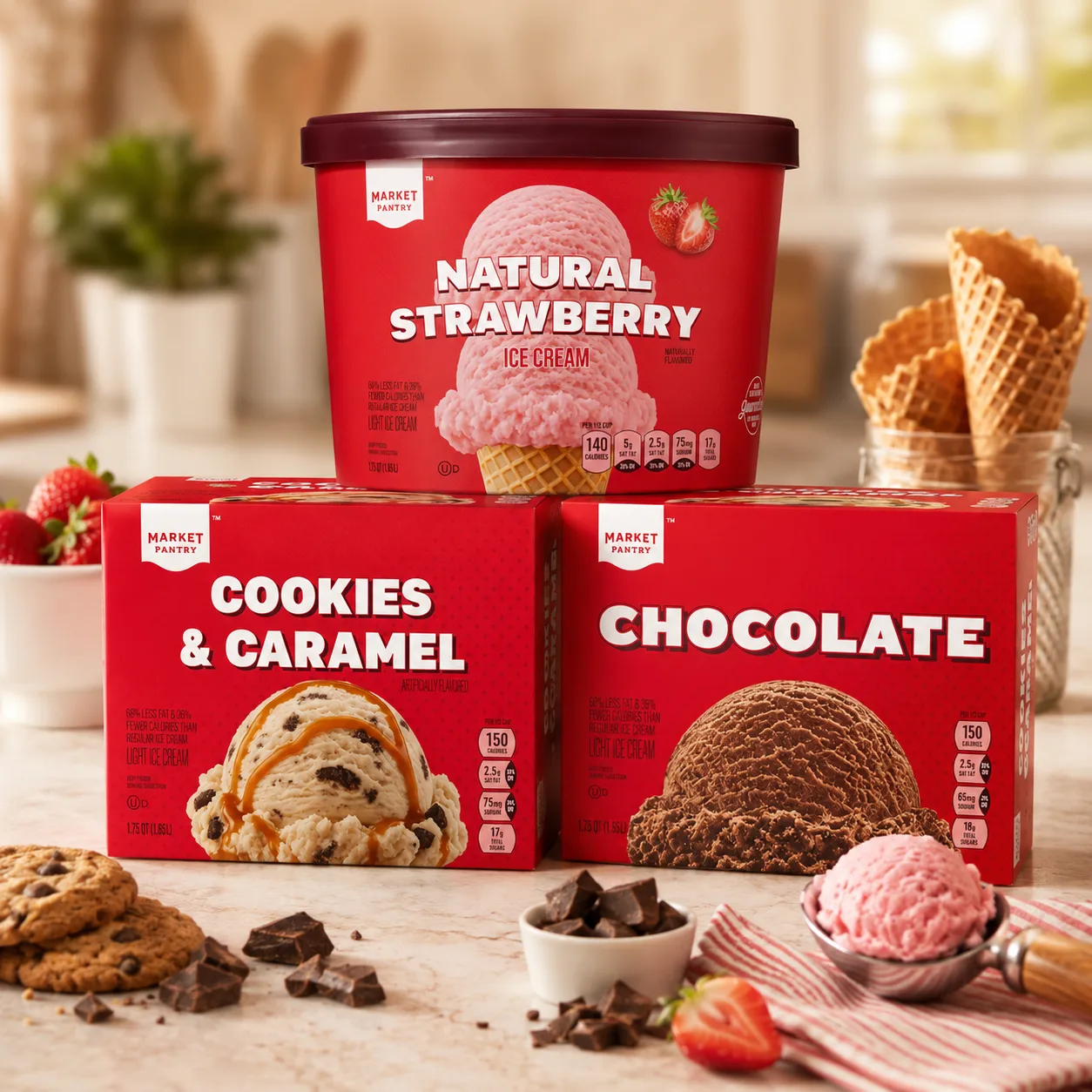 Market Pantry — Ice Cream Packaging
