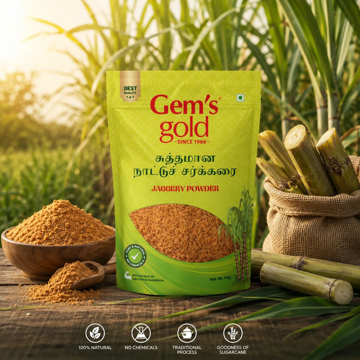 Gem's Gold — Jaggery Powder Pouch