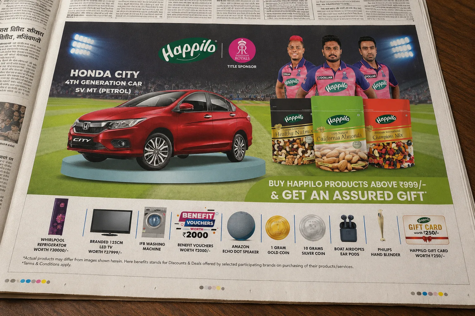 Happilo x Honda City — Press Ad